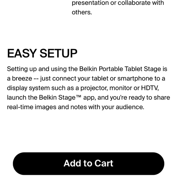 NWT Belkin Portable Presenter Tablet Stand - Picture 9 of 9
